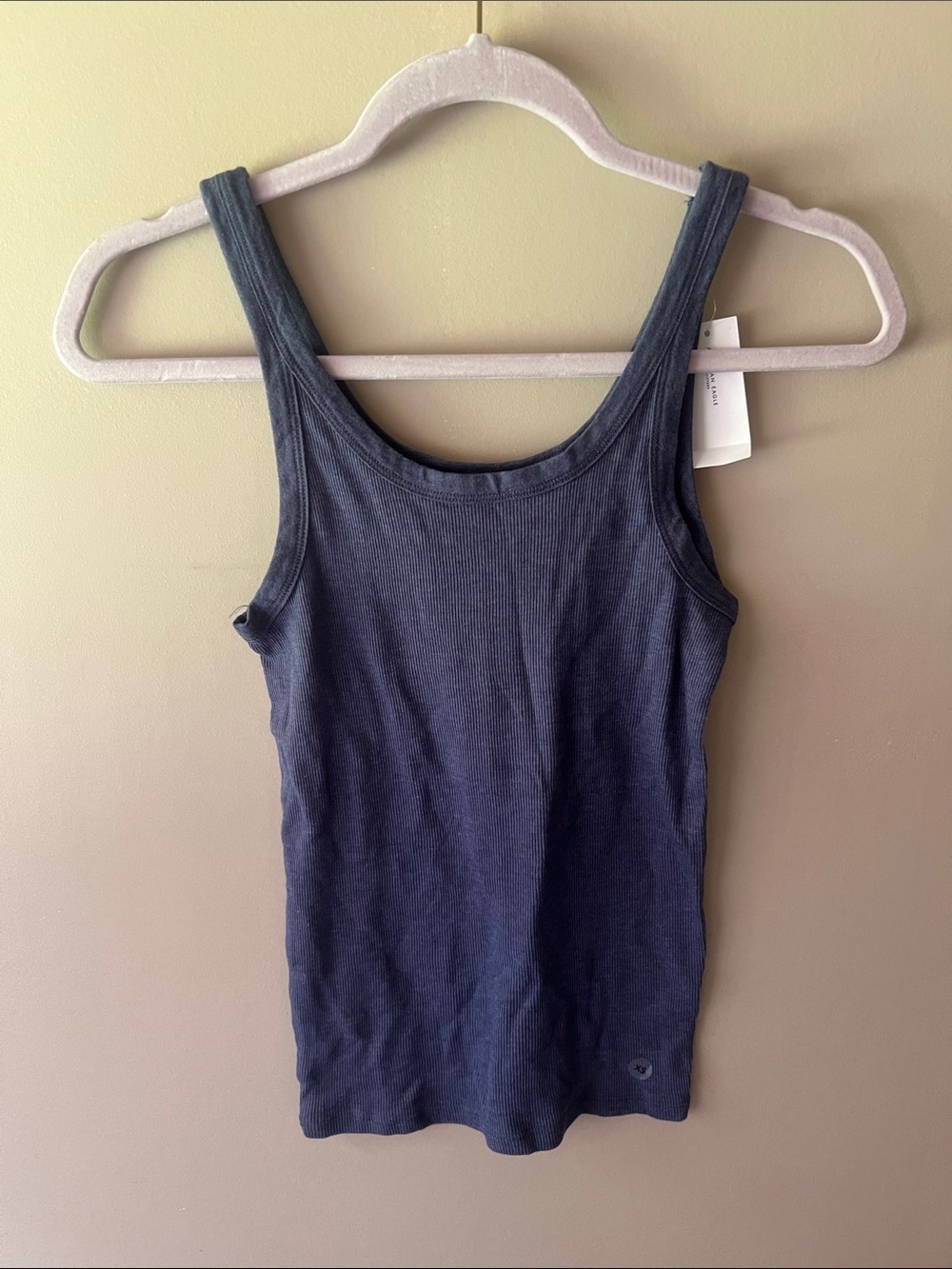 American Eagle Outfitters Navy Ribbed Tank Top